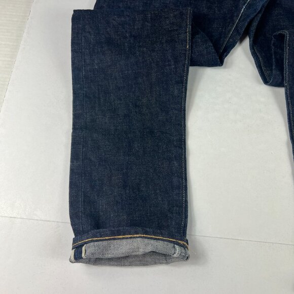 Rouge Territory Selvedge Jean Men Measured 33x30 Skinny Dark Blue 6 Pocket Denim - Picture 5 of 16
